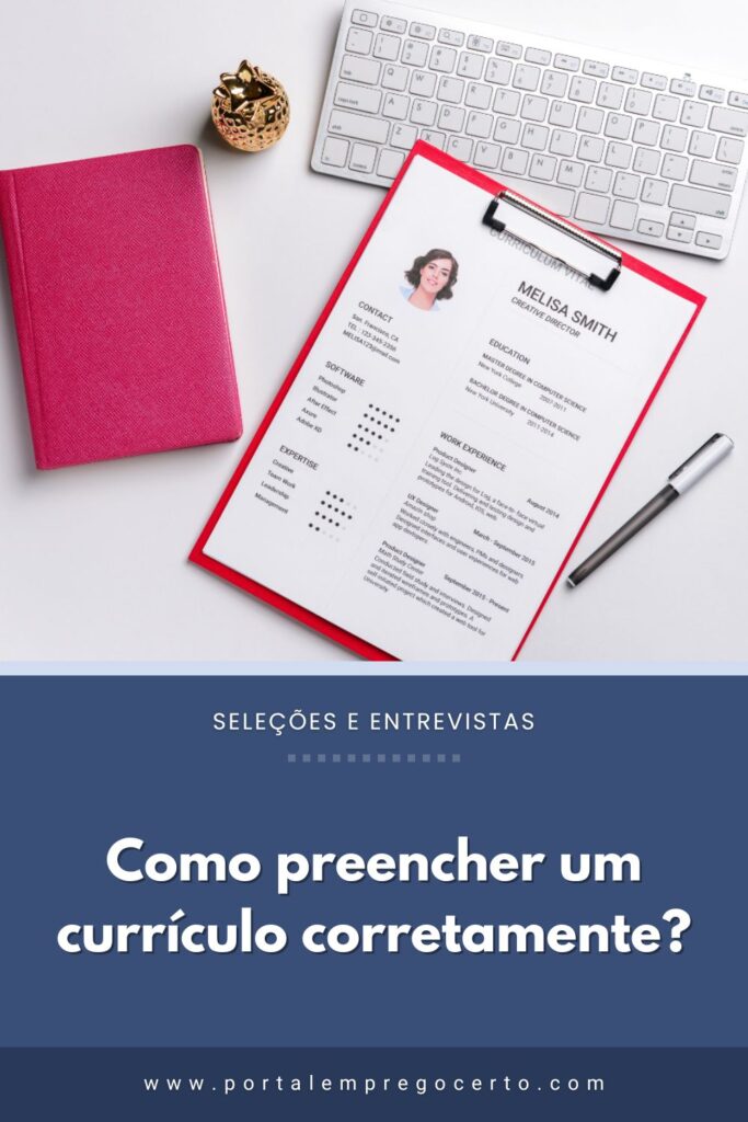 Como preencher um currículo corretamente