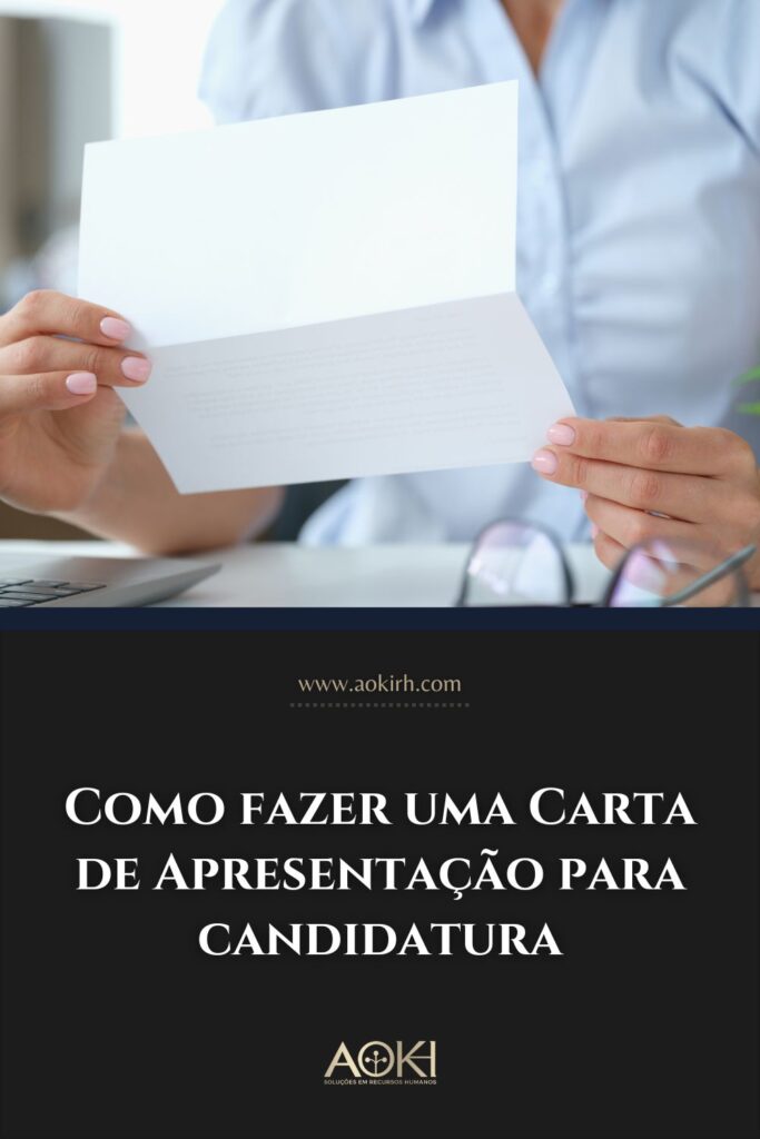 Como fazer uma Carta de Apresentação para candidatura