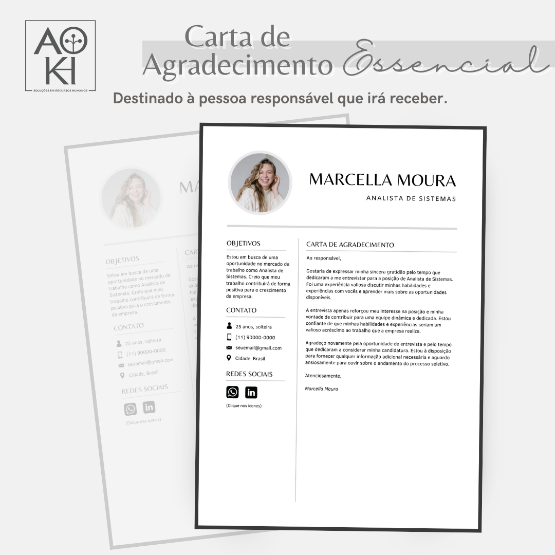 Carta de Agradecimento - Essencial
