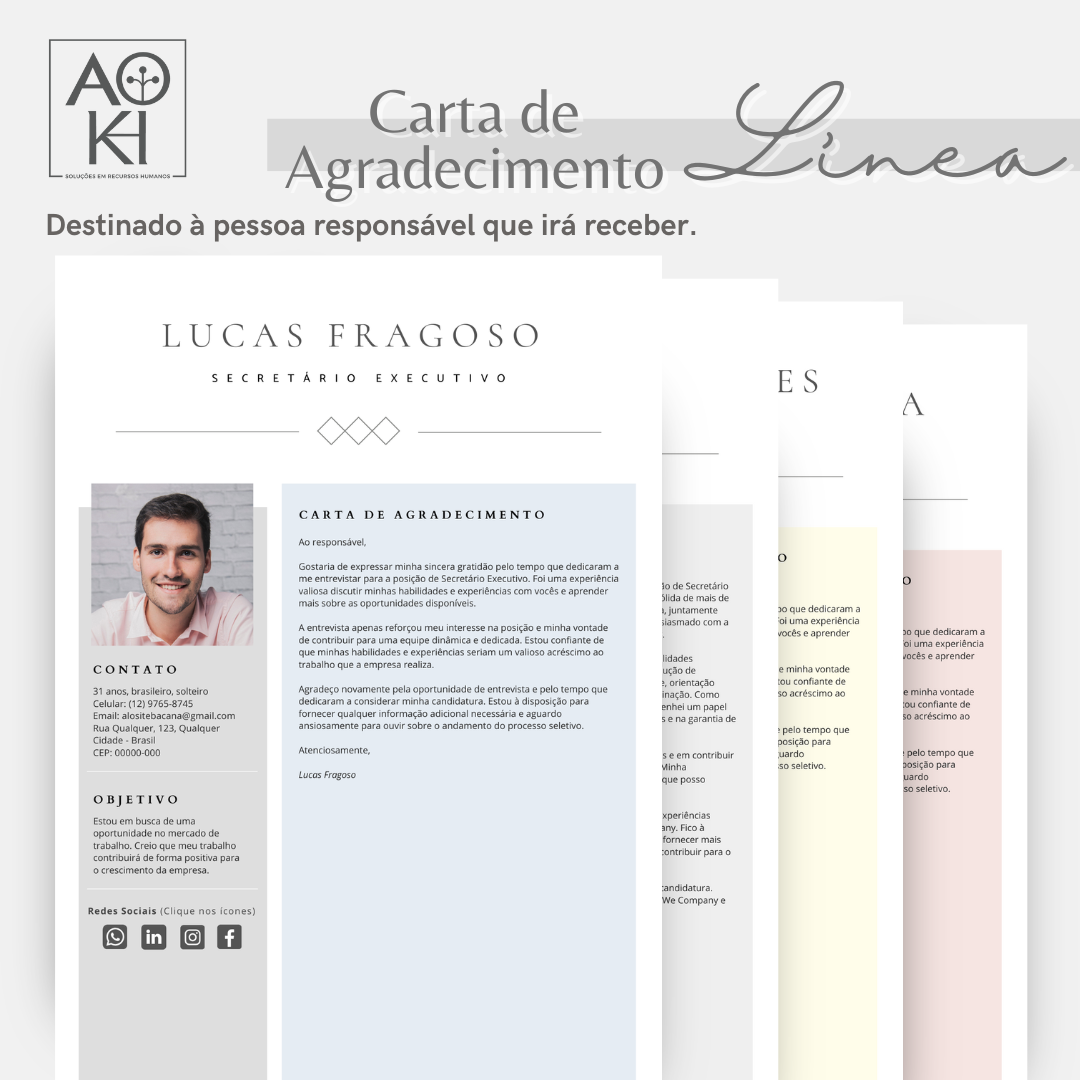 Carta de Agradecimento - Línea
