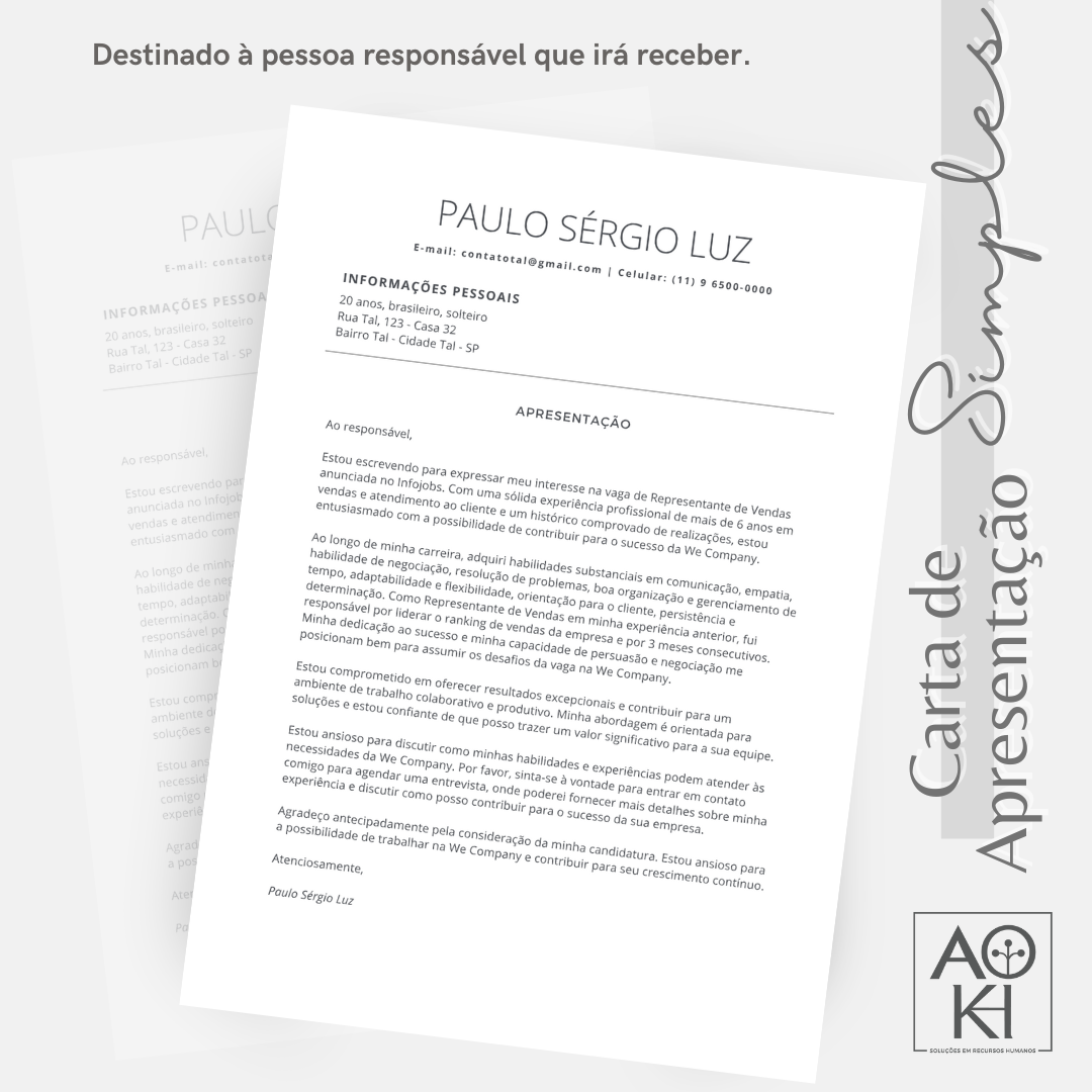 Cartas de Apresentação - Simples