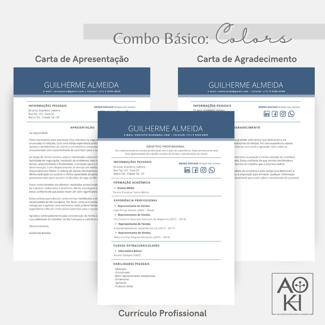 Combo Básico - Colors (Azul Marinho)