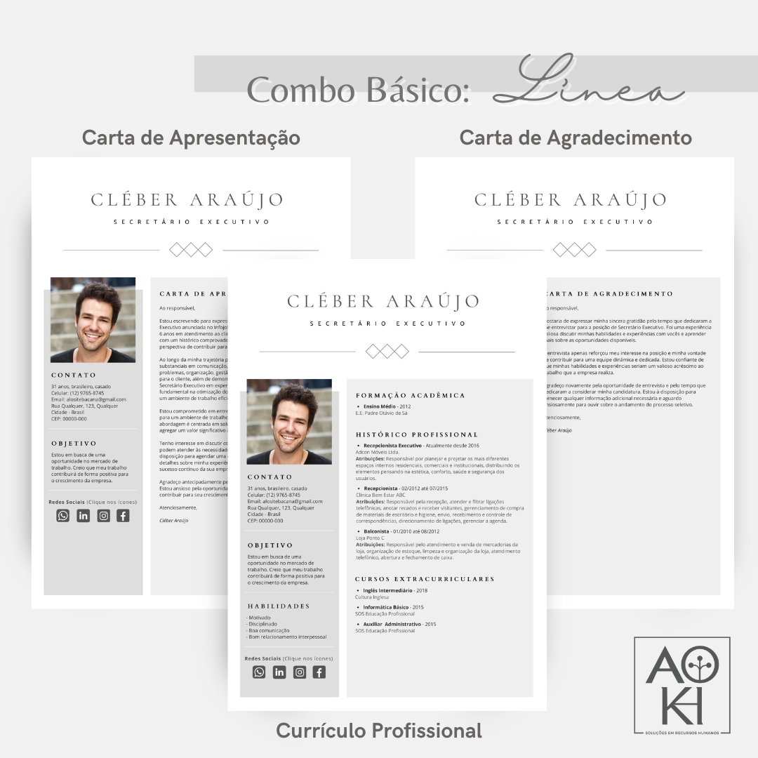 Combo Básico - Línea (Cinza)