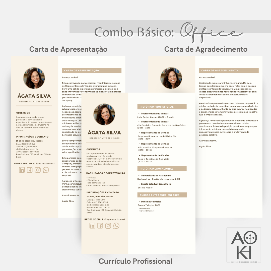 Combo Básico - Office (Bege)