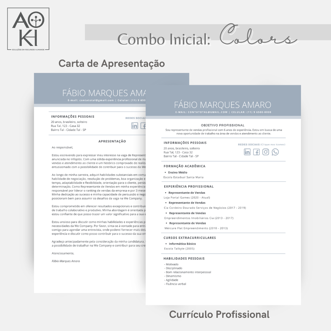Combo Inicial - Colors (Azul Claro)