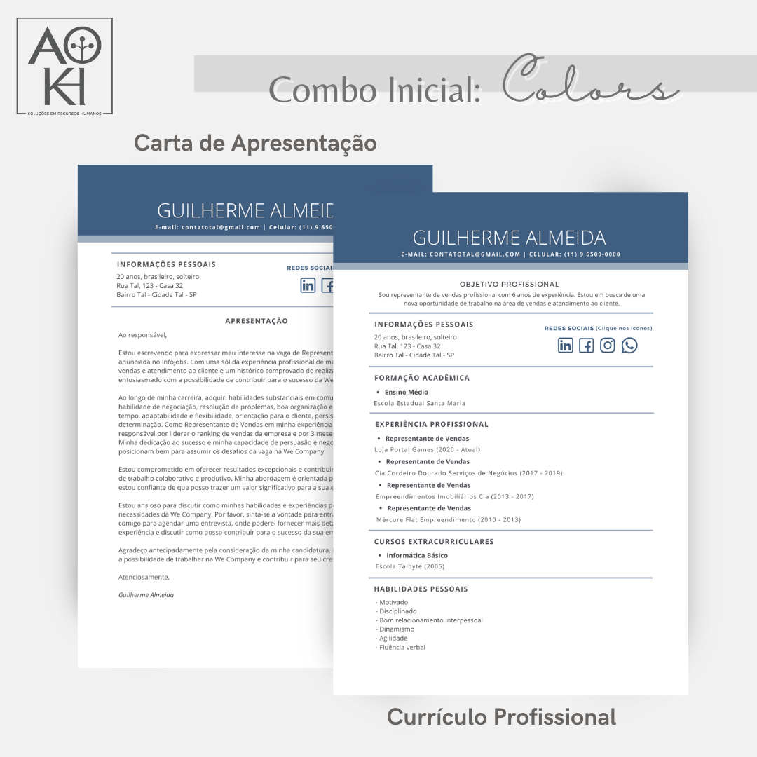 Combo Inicial - Colors (Azul Marinho)