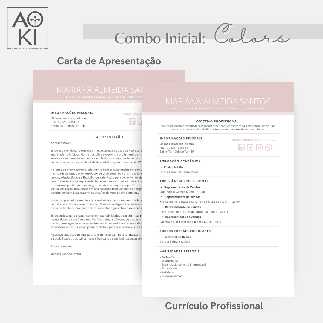 Combo Inicial - Colors (Rosa)