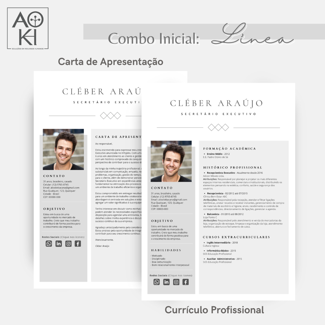 Combo Inicial - Línea (Cinza)