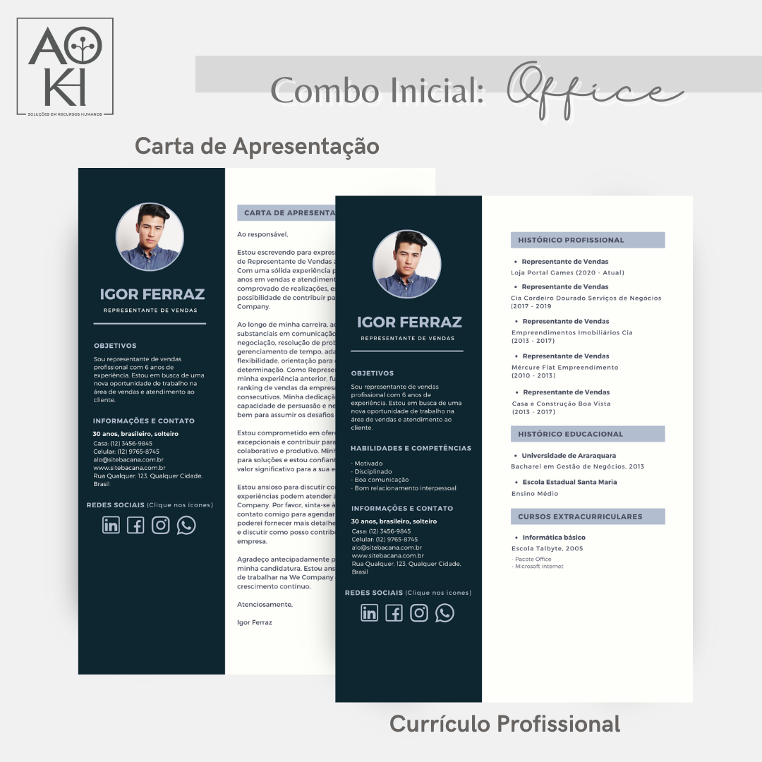 Combo Inicial - Office (Azul Marinho)