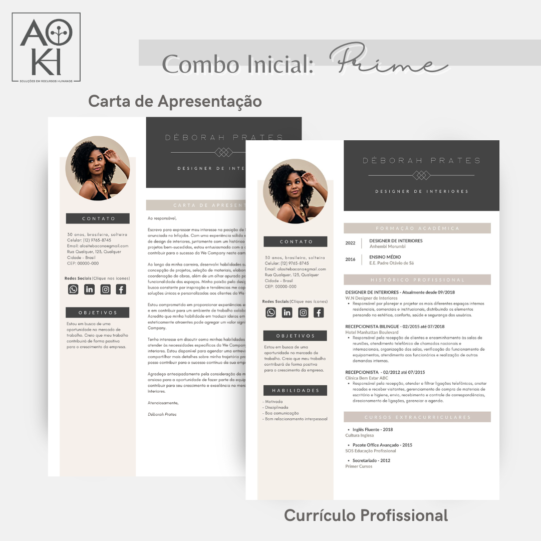 Combo Inicial - Prime (Bege com Grafite)