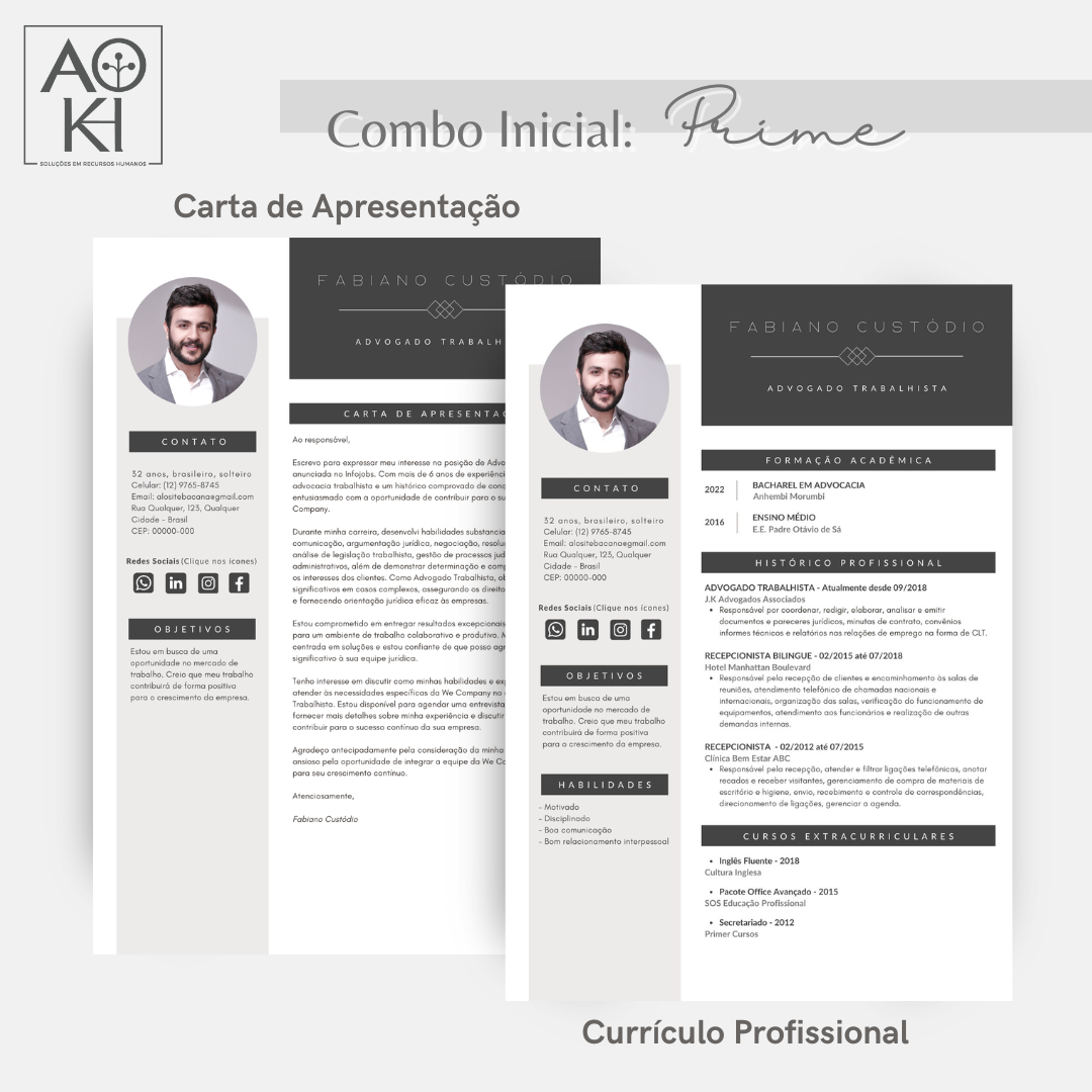 Combo Inicial - Prime (Cinza com Grafite)